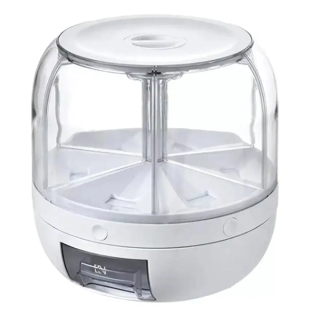 Dispensador Organizador Giratório 360° para Arroz e Grãos