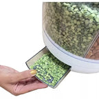 Dispensador Organizador Giratório 360° para Arroz e Grãos