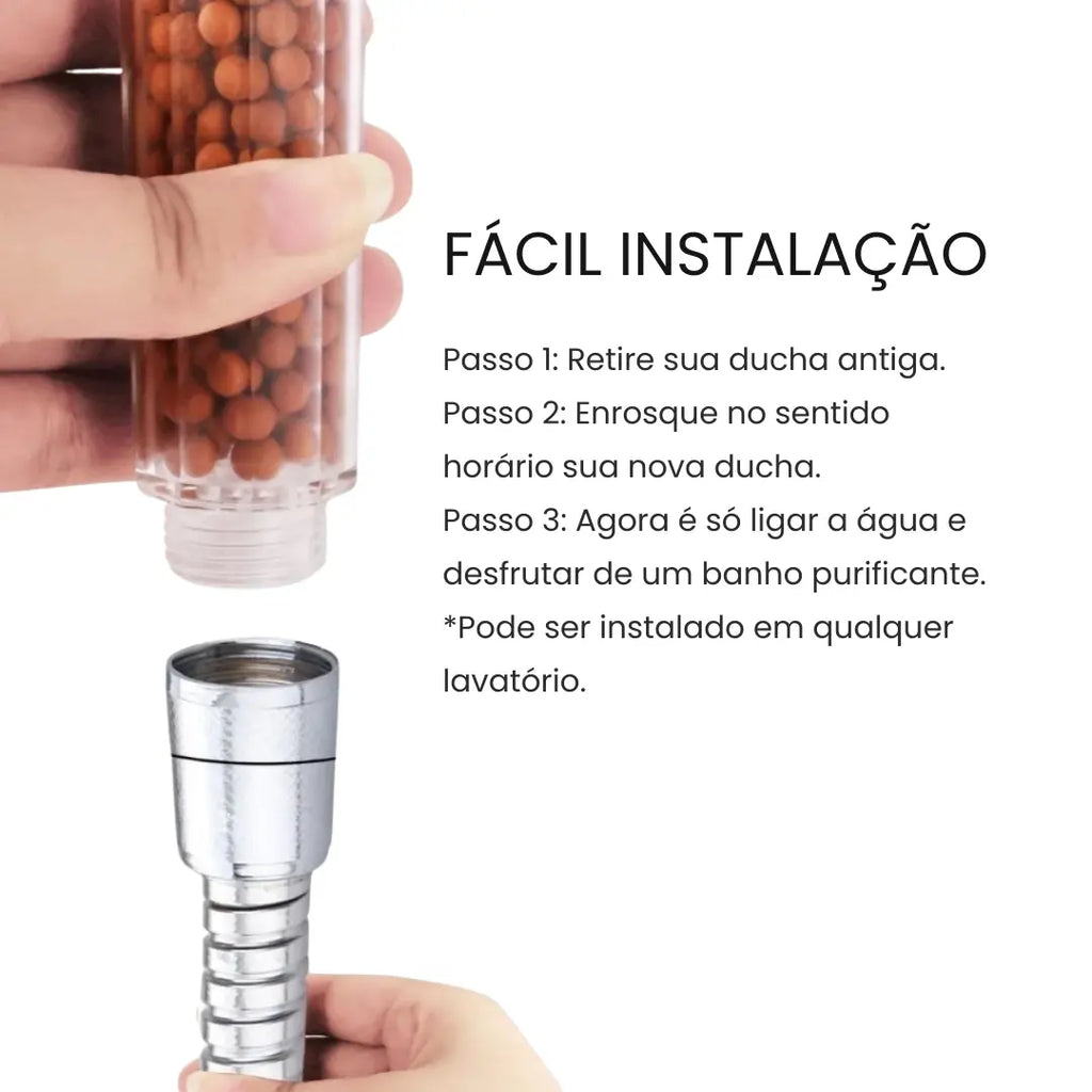Ducha de Alta Pressão com Filtragem Iônica - Modern Casa