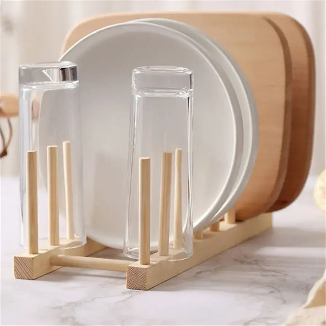 Escorredor de Pratos em Bambu Natural - Modern Casa