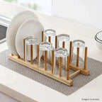 Escorredor de Pratos em Bambu Natural - Modern Casa