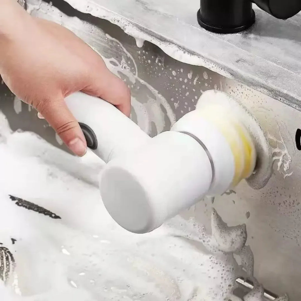 Escova de Limpeza Elétrica Multifuncional Turbo Clean - Modern Casa