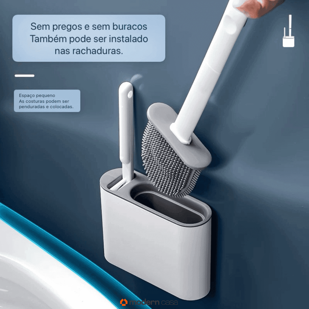 Escova de Limpeza Sanitária Silicone 2 em 1 - Modern Casa