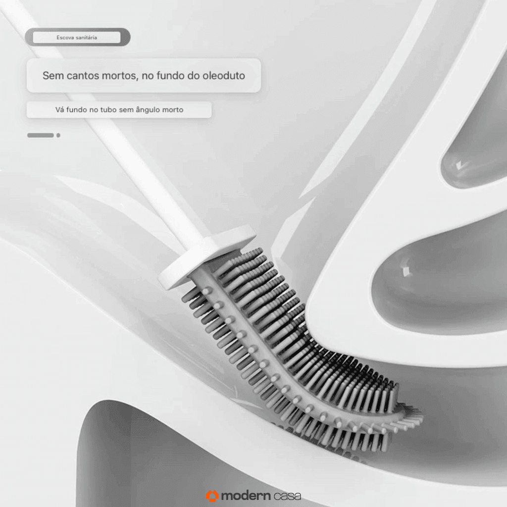 Escova de Limpeza Sanitária Silicone 2 em 1 - Modern Casa