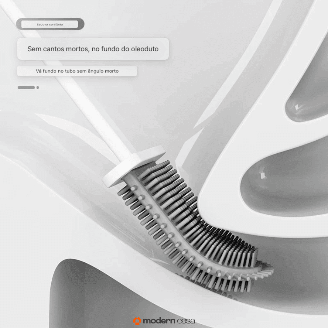 Escova de Limpeza Sanitária Silicone 2 em 1 - Modern Casa