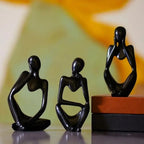 Escultura Trio Decorativo Pensador Abstrato