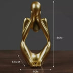 Escultura Trio Decorativo Pensador Abstrato