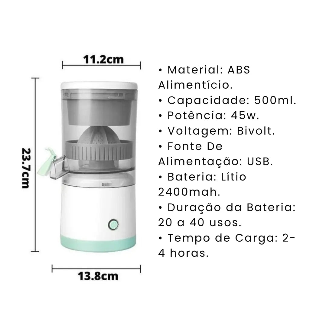 Espremedor Elétrico Portátil USB + Ebook Grátis - Modern Casa