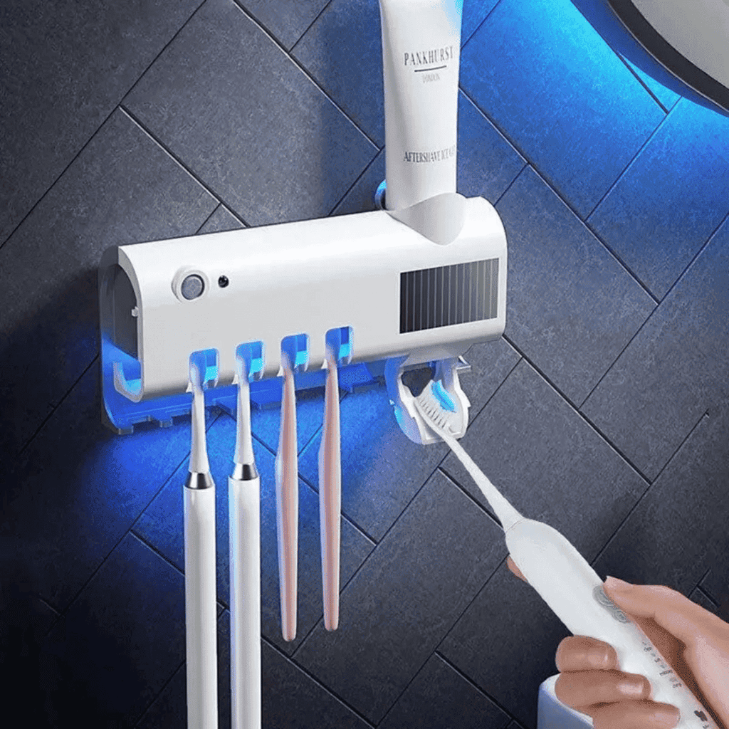 Esterilizador de Escova Dental UV e Dispensador de Pasta - Modern Casa