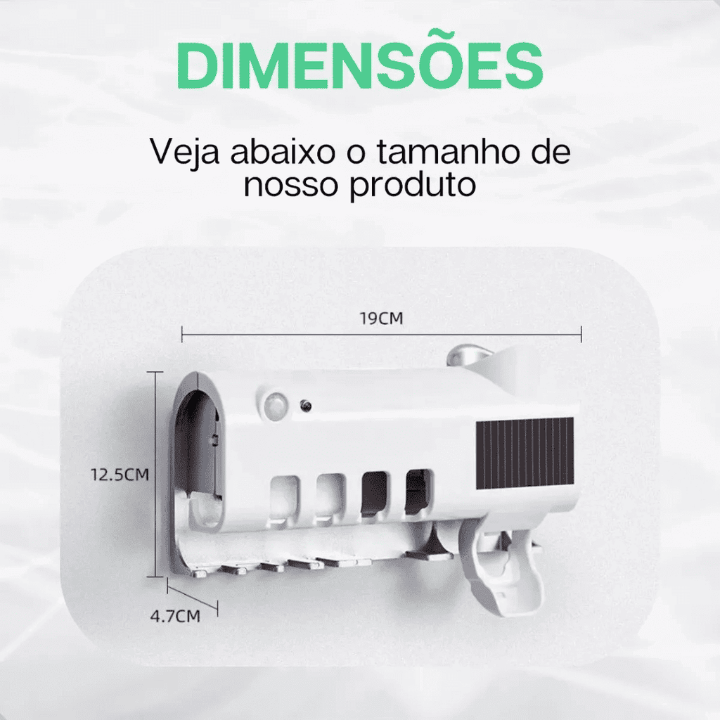Esterilizador de Escova Dental UV e Dispensador de Pasta - Modern Casa