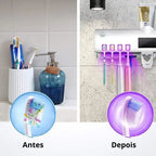 Esterilizador de Escova Dental UV e Dispensador de Pasta - Modern Casa