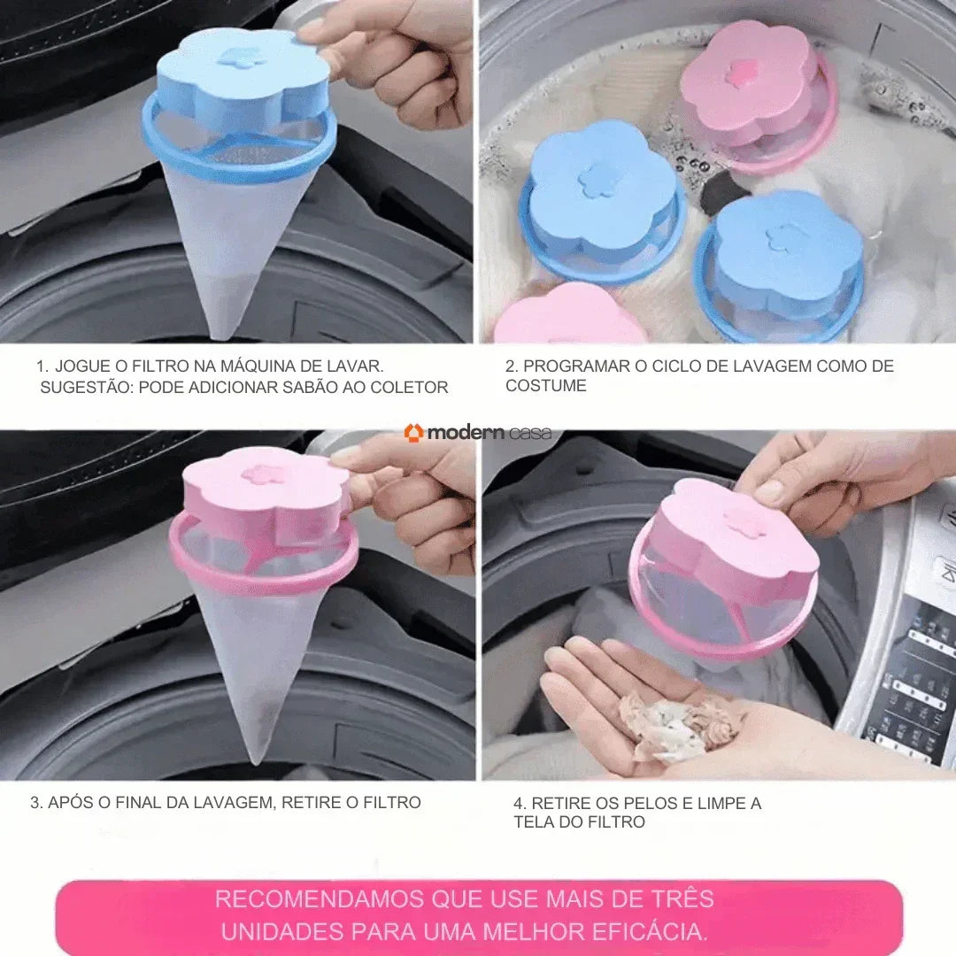 Filtro Removedor de Fiapos para Máquina de Lavar - Modern Casa