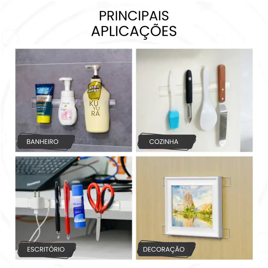 Fita Adesiva Dupla Face Extra Forte Transparente NanoGel - Modern Casa