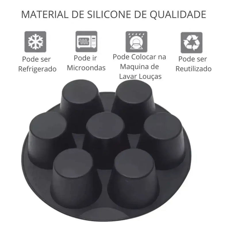 Forma Silicone Air Fryer Cupcake e Bolos