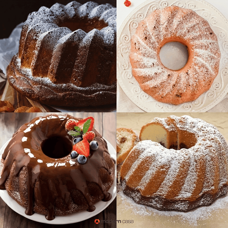 Forma Silicone Antiaderente Para Bolos e Pudins - Modern Casa