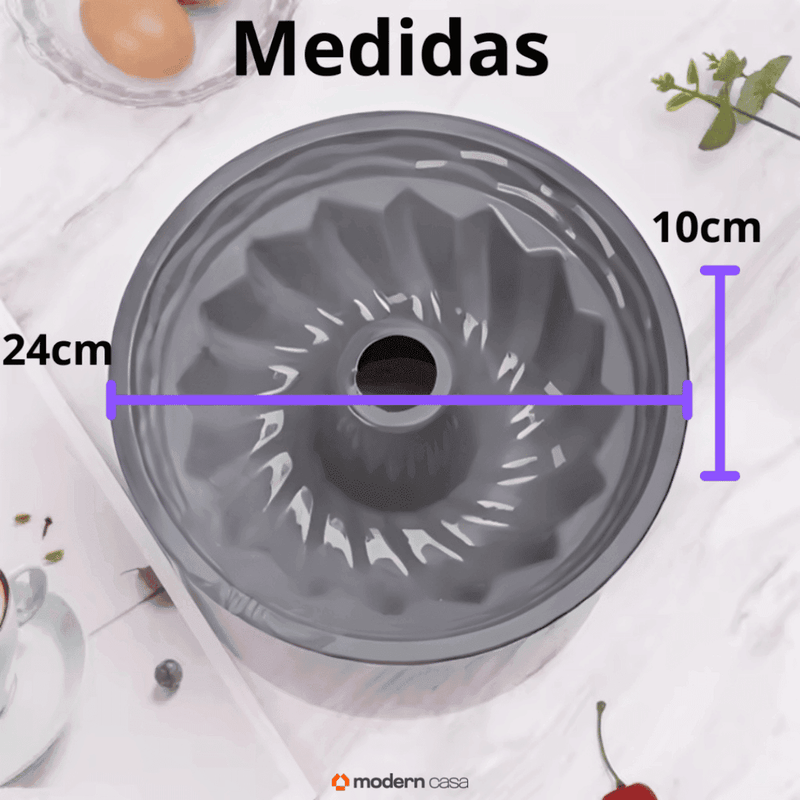 Forma Silicone Antiaderente Para Bolos e Pudins - Modern Casa