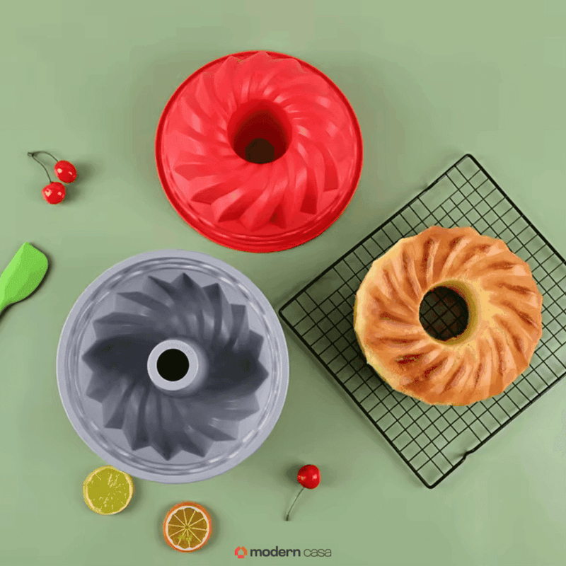 Forma Silicone Antiaderente Para Bolos e Pudins - Modern Casa