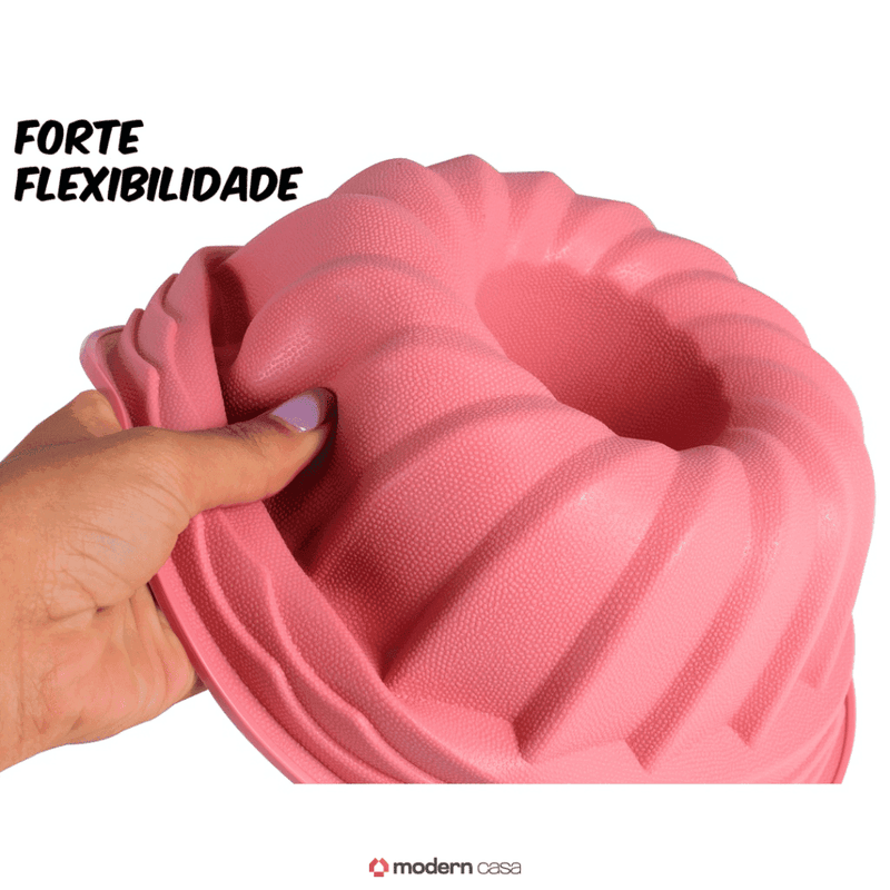 Forma Silicone Antiaderente Para Bolos e Pudins - Modern Casa