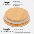 Jarra de Vidro com Tampa de Bambu - Modern Casa