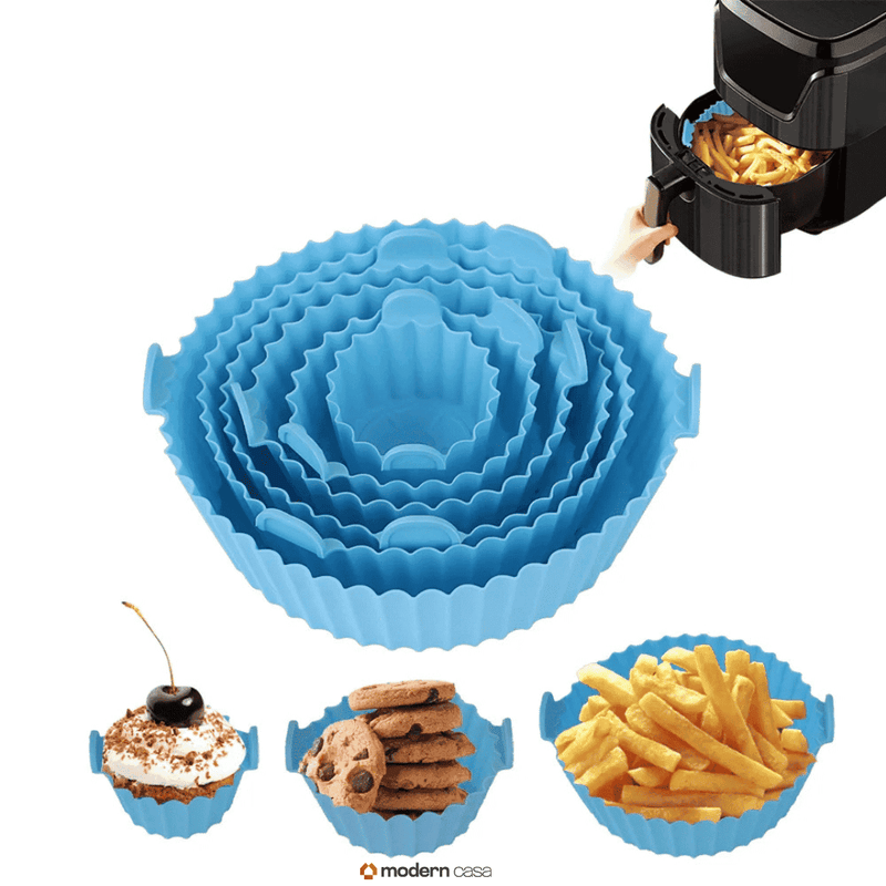 Kit 6 Formas Airfryer Silicone Antiaderente - Modern Casa