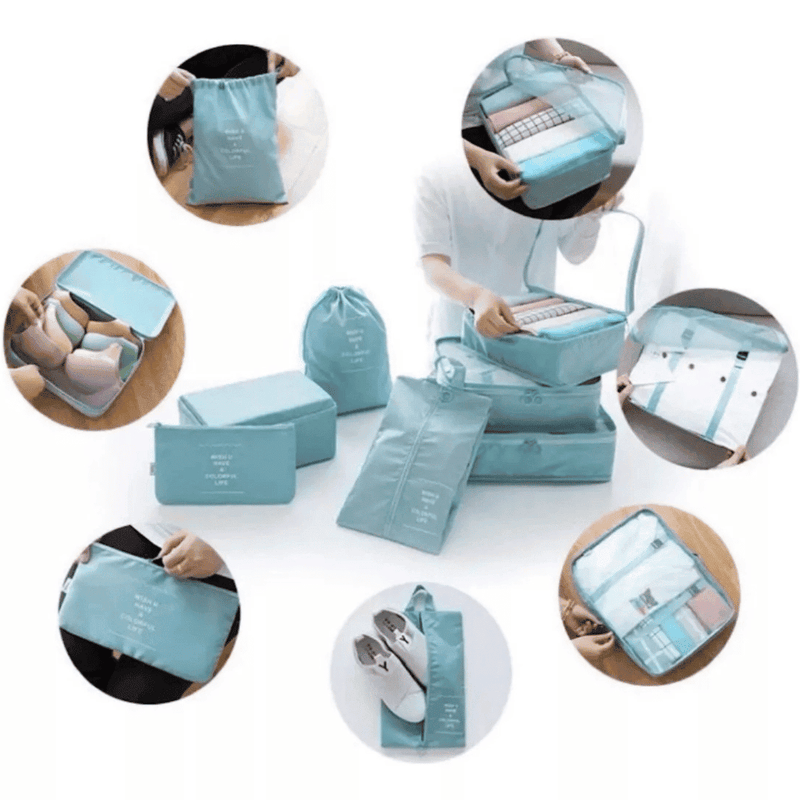 Kit Bolsas Organizadoras Para Mala de Viagem