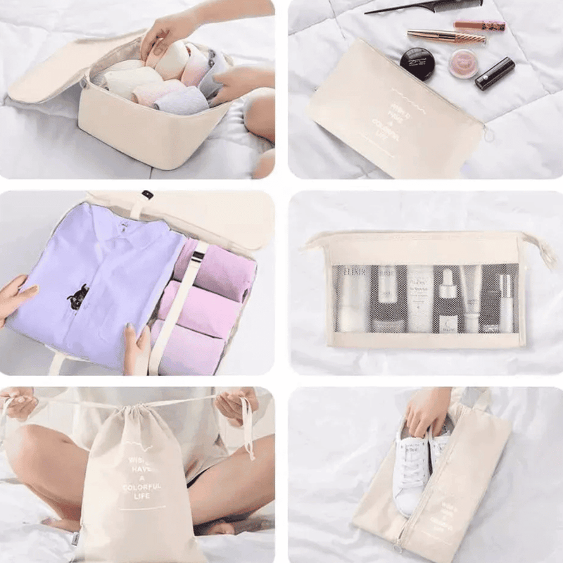 Kit Bolsas Organizadoras Para Mala de Viagem