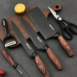 Kit de Facas 6 Peças com Tesoura e Descascador