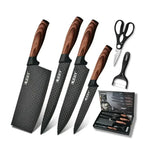 Kit de Facas 6 Peças com Tesoura e Descascador - Modern Casa