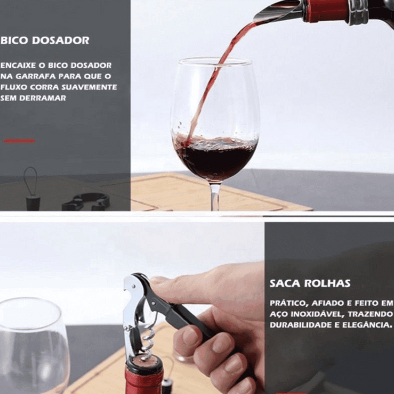 Kit de Vinho em Formato de Livro - Modern Casa
