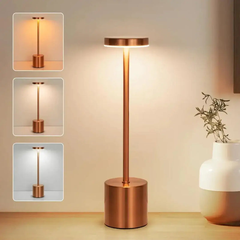 Lâmpada de Mesa LED Recarregável de Metal