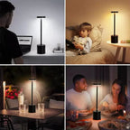 Lâmpada de Mesa LED Recarregável de Metal 