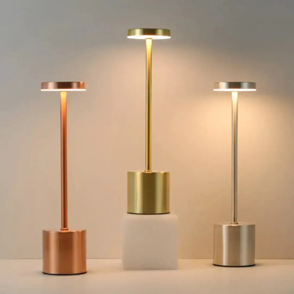 Lâmpada de Mesa LED Recarregável de Metal
