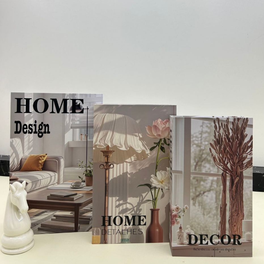 Livros Decorativos Kit 3 Peças - Modern Casa