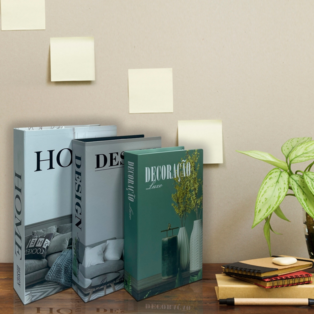 Livros Decorativos Kit 3 Peças - Modern Casa
