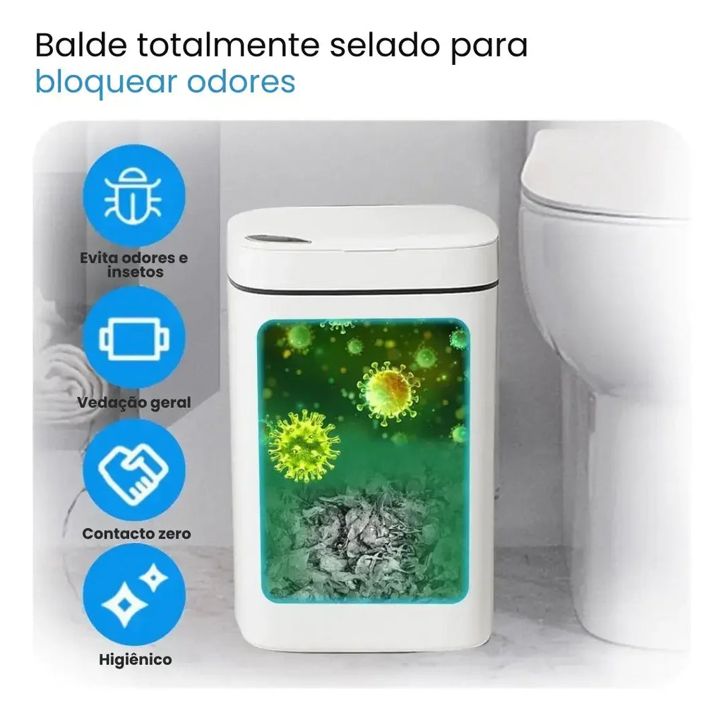 Lixeira Automática com Sensor de Proximidade - Modern Casa
