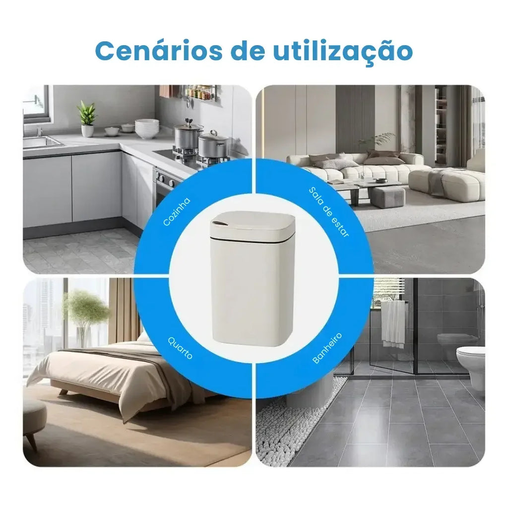 Lixeira Automática com Sensor de Proximidade - Modern Casa