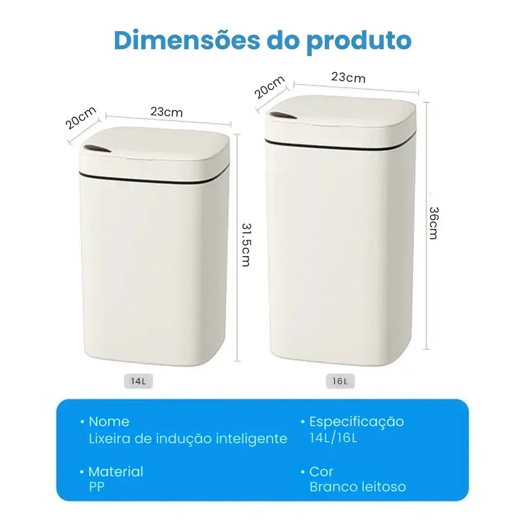 Lixeira Automática com Sensor de Proximidade - Modern Casa