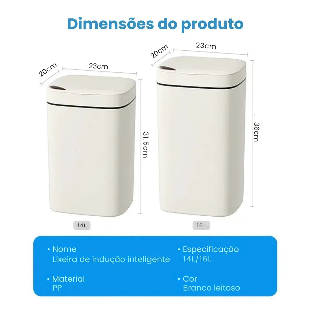 Lixeira Automática com Sensor de Proximidade - Modern Casa