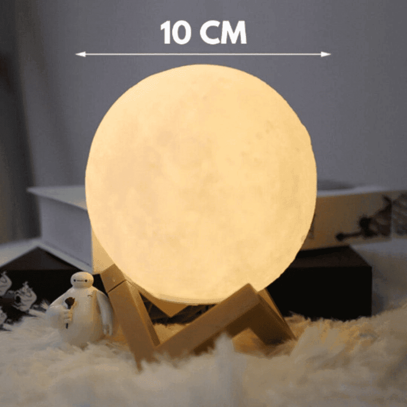 Luminária De Lua Cheia 3D Led Abajur - Modern Casa