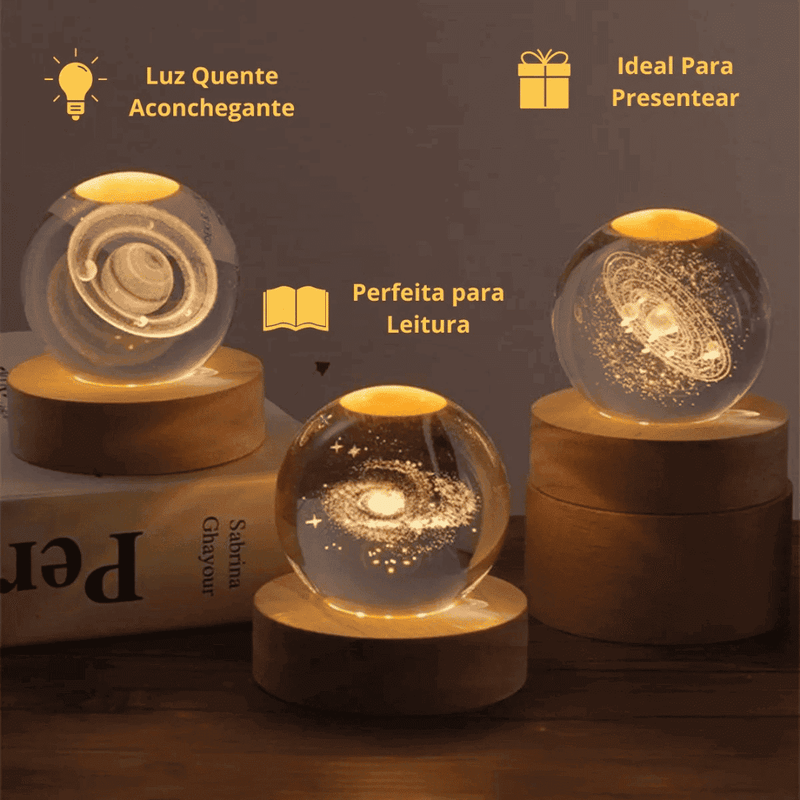 Luminária de Mesa Decorativa Sistema Solar 3D - Modern Casa