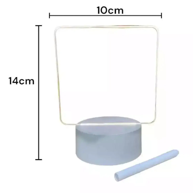 Luminária de Mesa Led 3D com Tela para Escrever 01