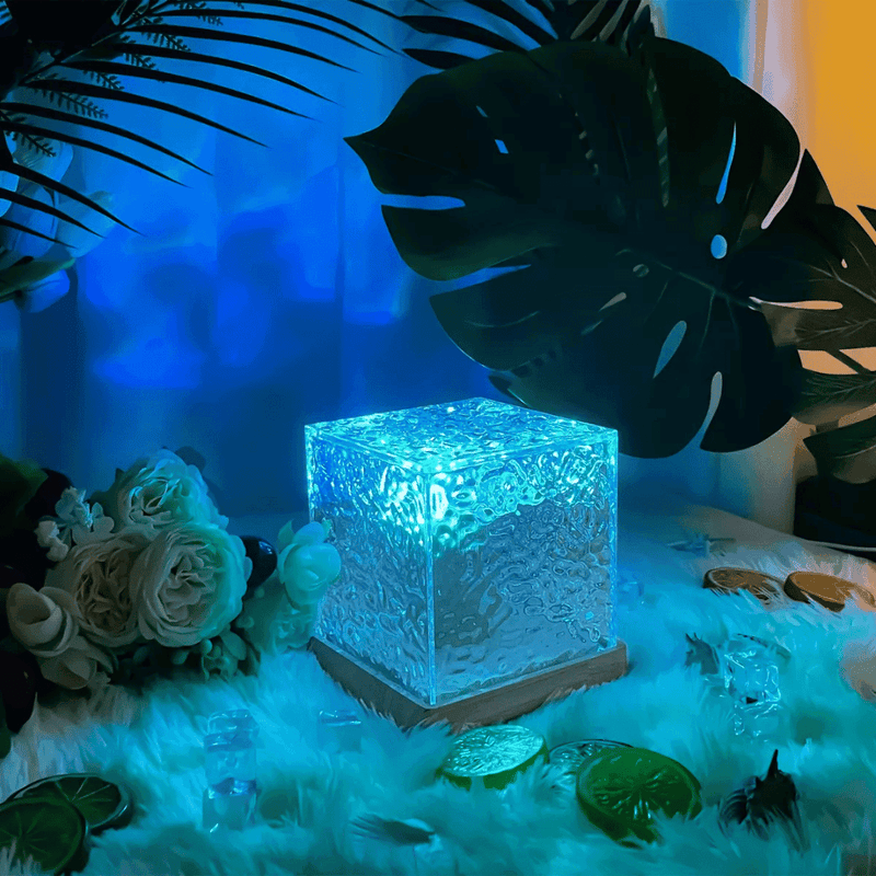 Luminária de Mesa com Efeito de Ondas e Luz - Modern Casa