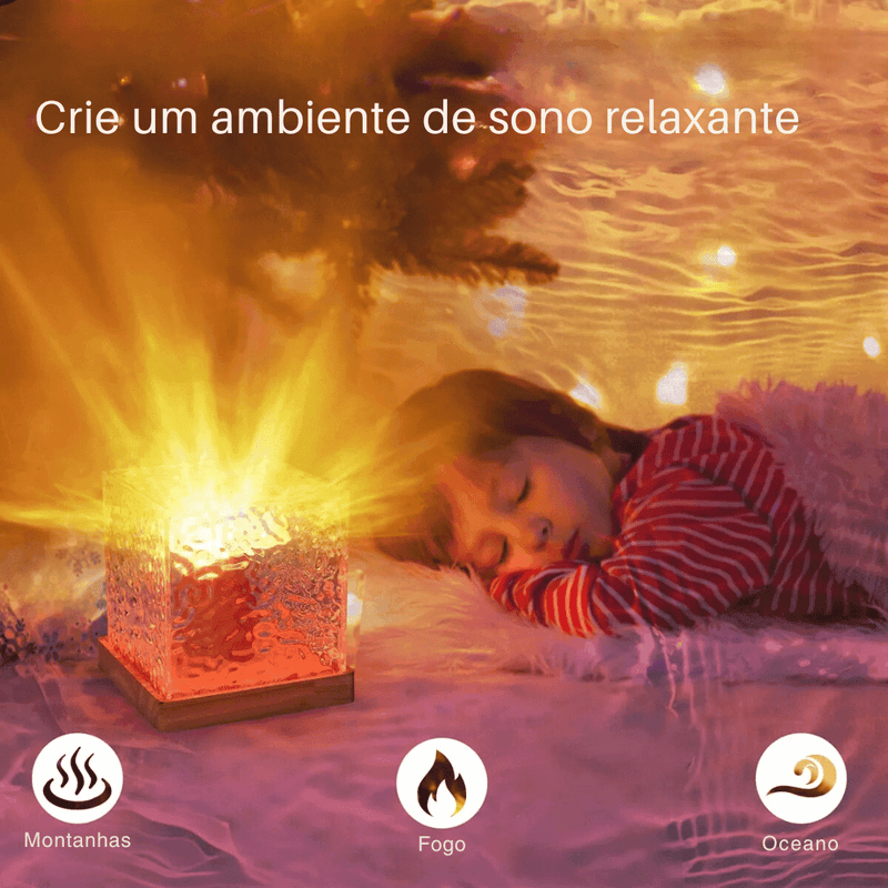 Luminária de Mesa com Efeito de Ondas e Luz - Modern Casa