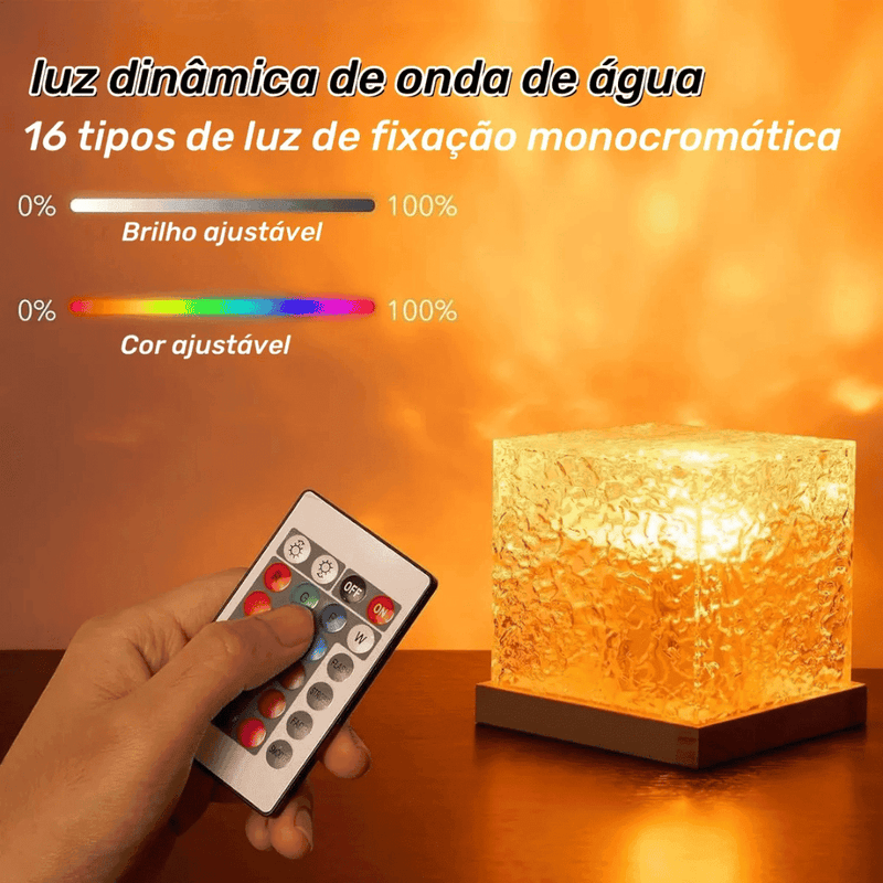 Luminária de Mesa com Efeito de Ondas e Luz - Modern Casa
