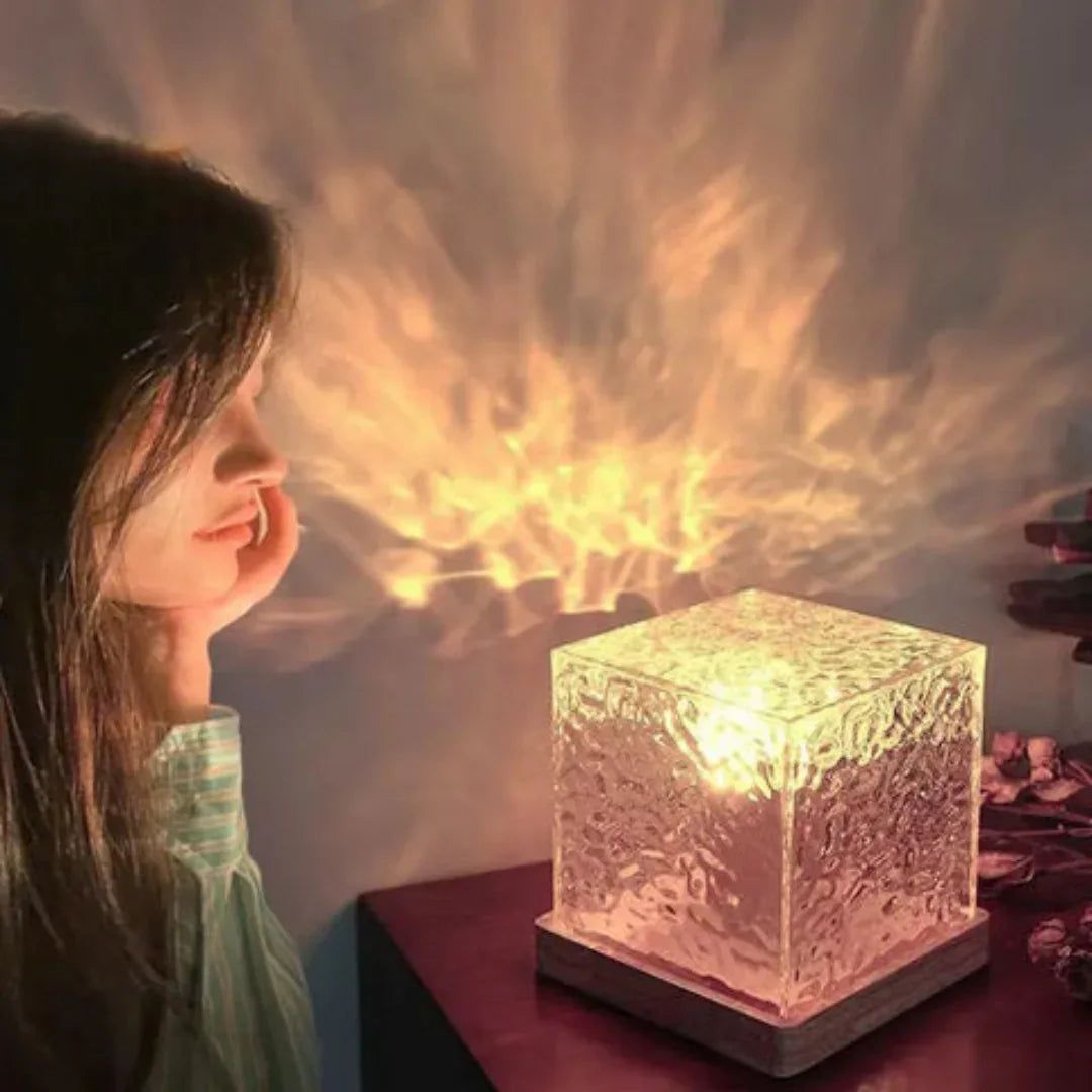 Luminária de Mesa com Efeito de Ondas e Luz - Modern Casa