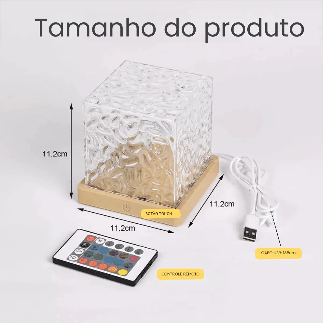 Luminária de Mesa com Efeito de Ondas e Luz - Modern Casa