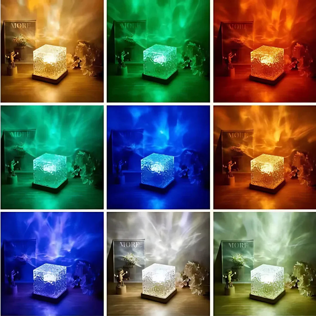Luminária de Mesa com Efeito de Ondas e Luz - Modern Casa