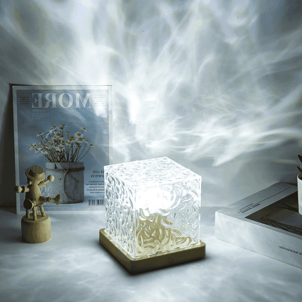 Luminária de Mesa com Efeito de Ondas e Luz - Modern Casa