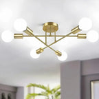 Lustre de Teto Moderno 6 Lâmpadas – Design Geométrico - Modern Casa