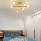 Lustre de Teto Moderno 6 Lâmpadas – Design Geométrico - Modern Casa